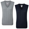 FootJoy Ladies Wool Blend Cable Knit V-Neck Pullover 